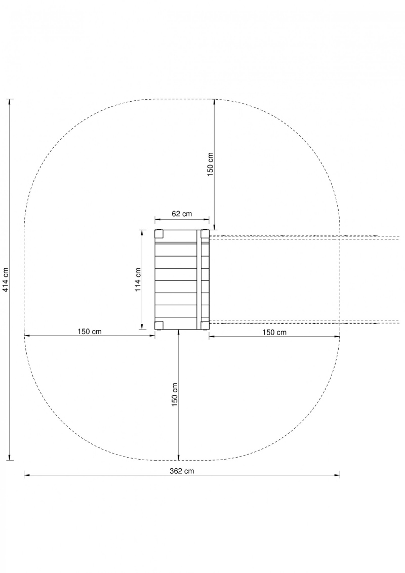 Holzpodest für Hangrutschen