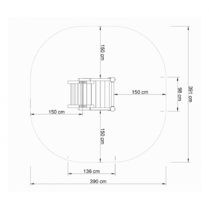 Holzturm mit Leiter für Anbaurutschen