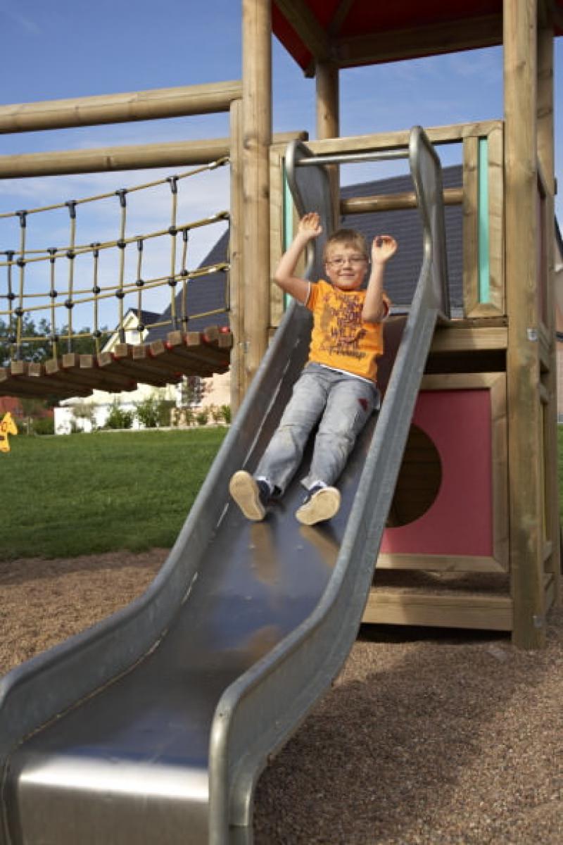 Spielplatz-Edelstahlrutsche in verschiedenen Höhen