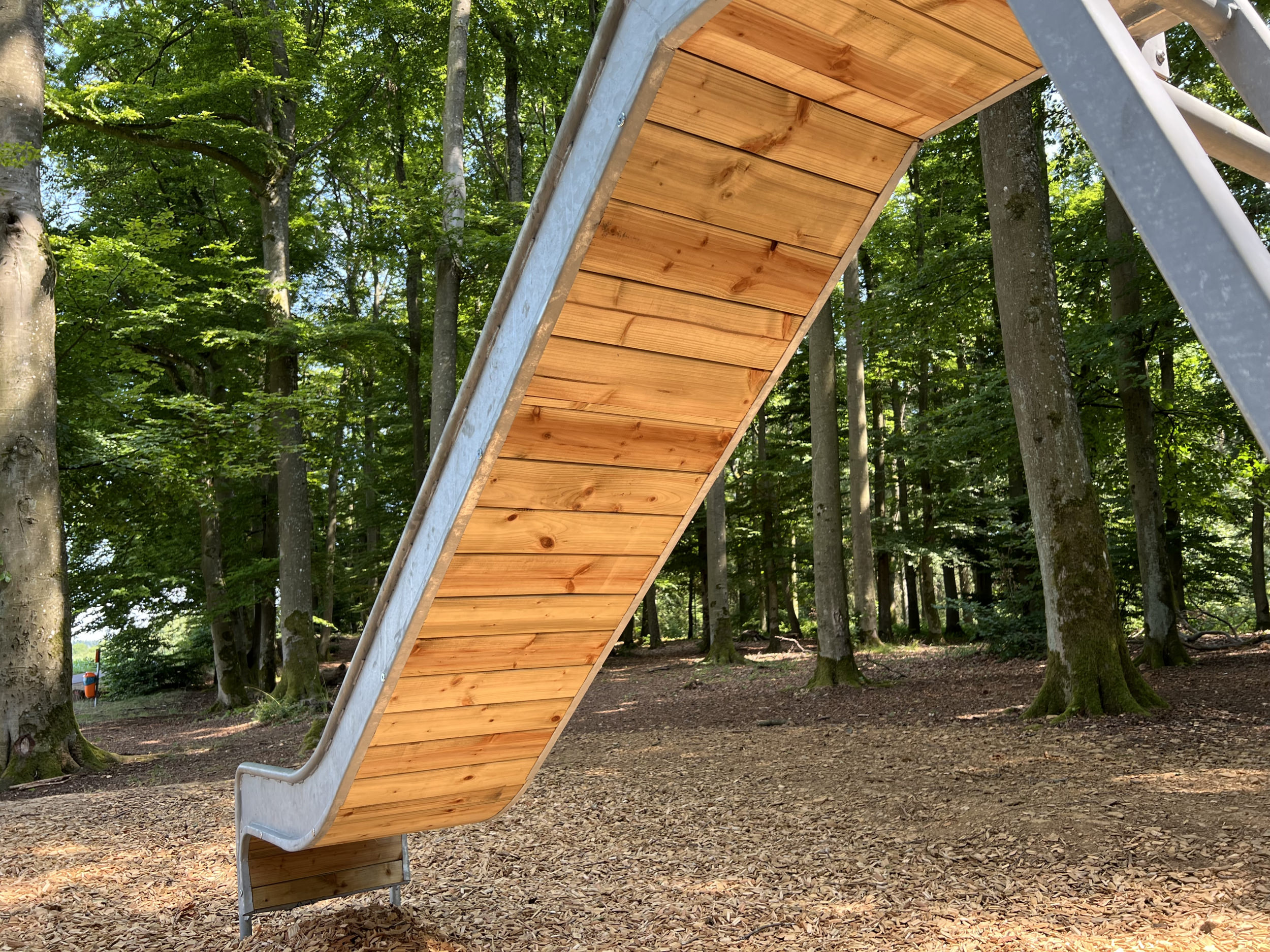Spielplatz-Edelstahlrutsche in verschiedenen Höhen