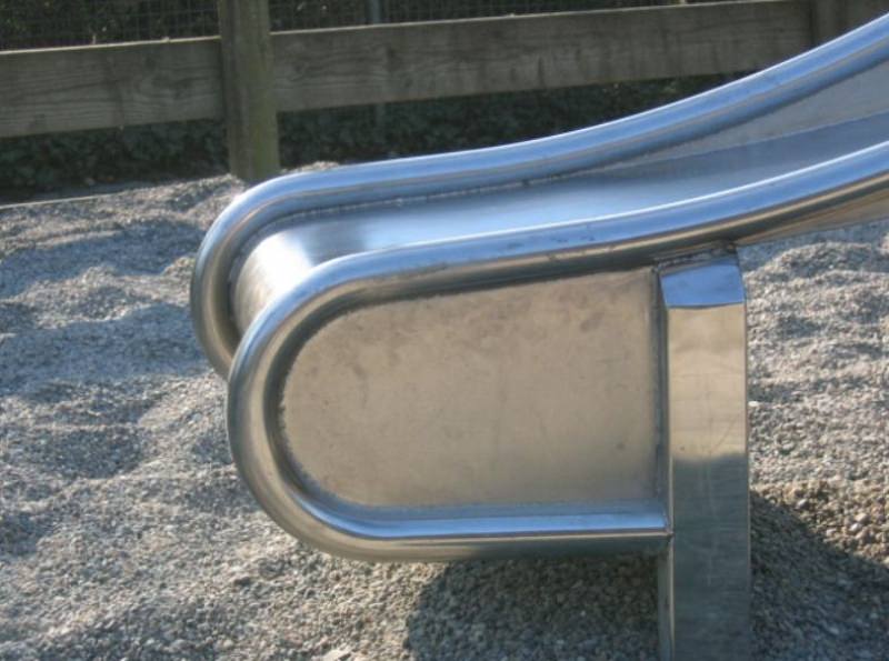 Gartenrutsche mit Leiter aus Edelstahl