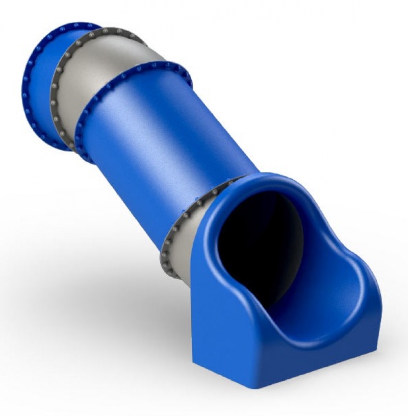 Gerade Röhrenrutsche für den Spielplatz, TÜV-geprüft