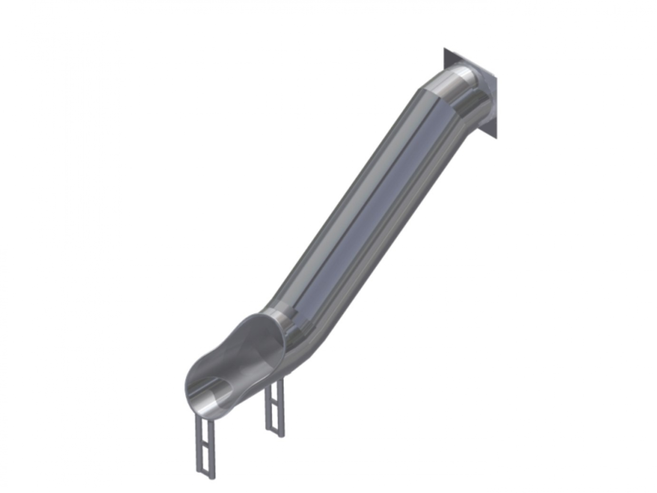 Röhrenrutschbahn aus Edelstahl für Spielplatz oder Schulhof