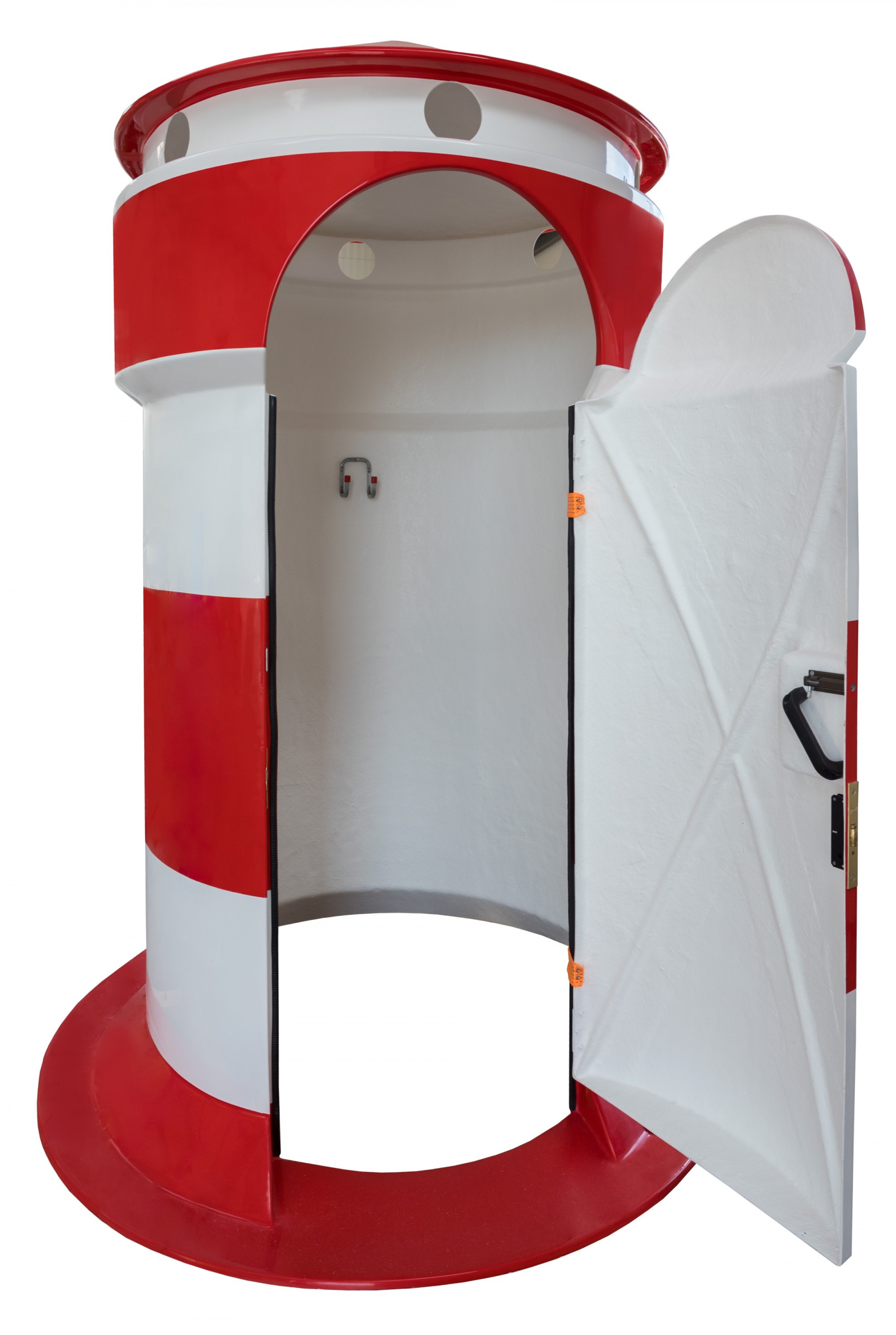 Umkleidekabine im Leuchtturm-Design