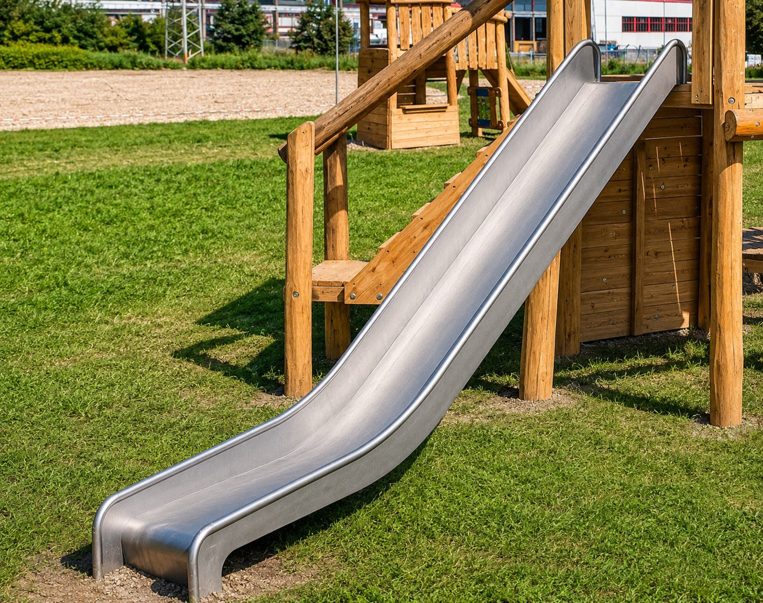 Edelstahl-Rutsche für Spielturm & Hügel