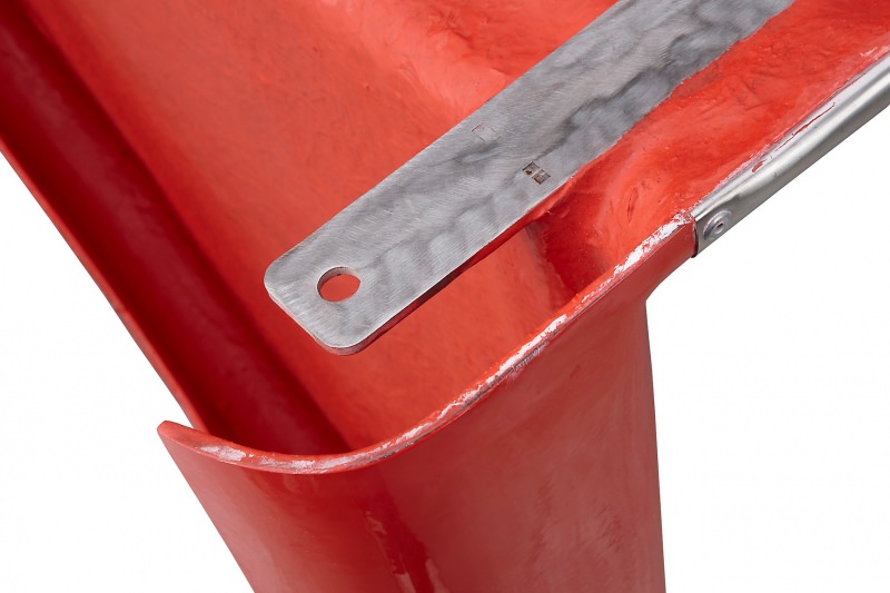 Hangrutschbahn mit Edelstahlbelag, breit