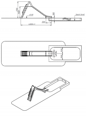 Wasserutsche 150 cm (TÜV-geprüft), für Schwimmbad und Privat